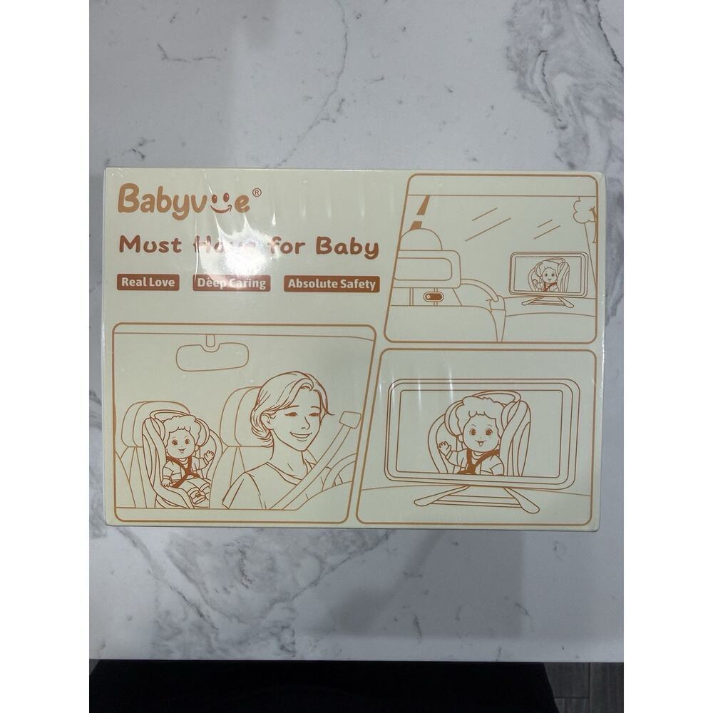Babyvue BV3 PRO Dual Car Baby Monitor Rear Seat Camera 2 Kids 7.2” HD Screen